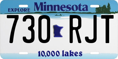 MN license plate 730RJT