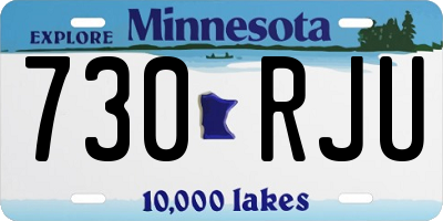 MN license plate 730RJU