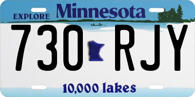 MN license plate 730RJY