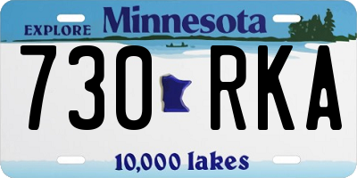 MN license plate 730RKA