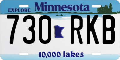 MN license plate 730RKB