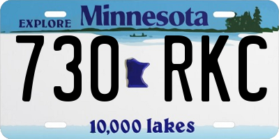 MN license plate 730RKC