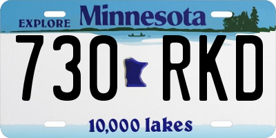 MN license plate 730RKD
