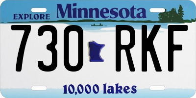 MN license plate 730RKF