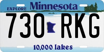 MN license plate 730RKG