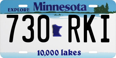 MN license plate 730RKI