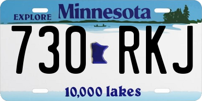 MN license plate 730RKJ