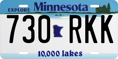 MN license plate 730RKK