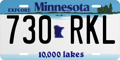 MN license plate 730RKL
