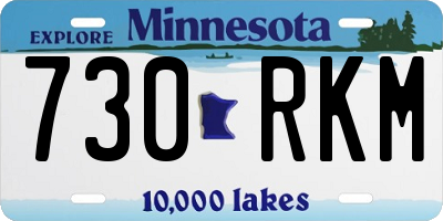 MN license plate 730RKM