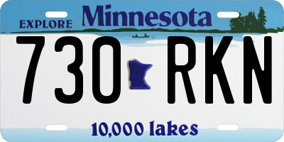 MN license plate 730RKN