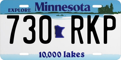 MN license plate 730RKP