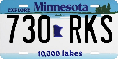 MN license plate 730RKS
