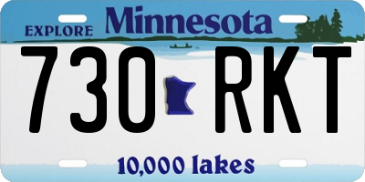 MN license plate 730RKT