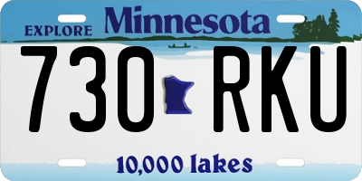 MN license plate 730RKU
