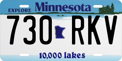 MN license plate 730RKV