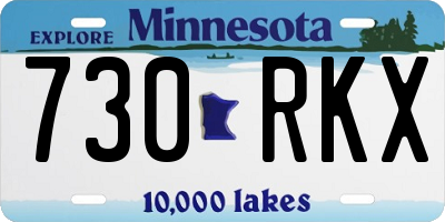 MN license plate 730RKX