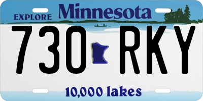 MN license plate 730RKY