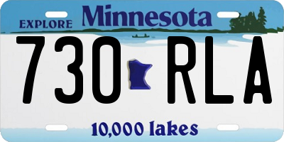 MN license plate 730RLA