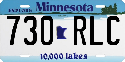 MN license plate 730RLC