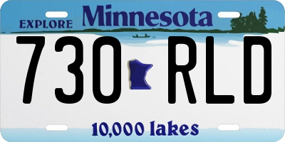MN license plate 730RLD