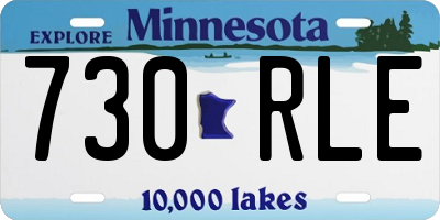 MN license plate 730RLE
