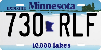 MN license plate 730RLF