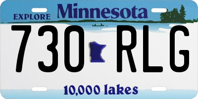 MN license plate 730RLG