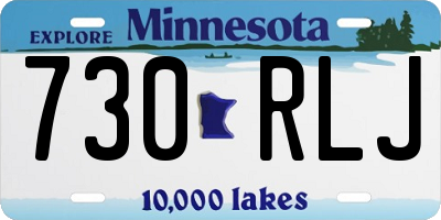 MN license plate 730RLJ