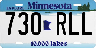 MN license plate 730RLL