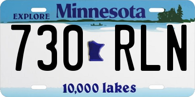 MN license plate 730RLN
