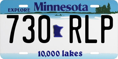 MN license plate 730RLP