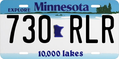 MN license plate 730RLR