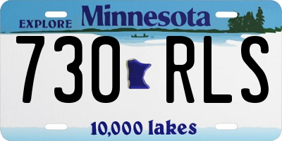 MN license plate 730RLS