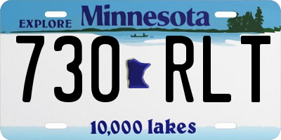 MN license plate 730RLT