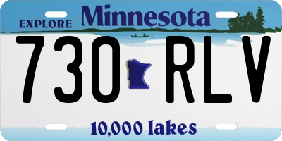 MN license plate 730RLV