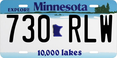 MN license plate 730RLW