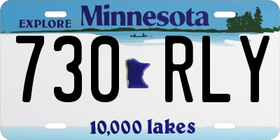 MN license plate 730RLY