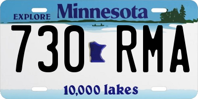 MN license plate 730RMA