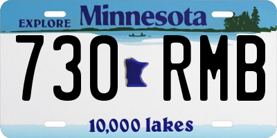 MN license plate 730RMB