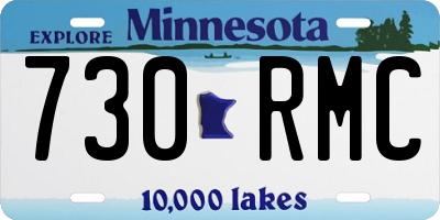 MN license plate 730RMC