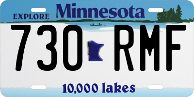 MN license plate 730RMF