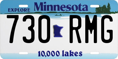 MN license plate 730RMG