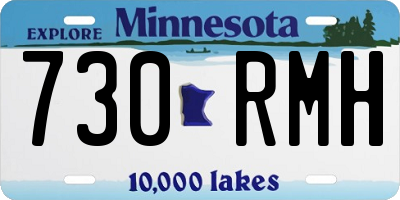MN license plate 730RMH