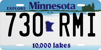 MN license plate 730RMI