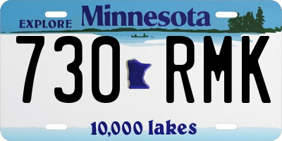 MN license plate 730RMK