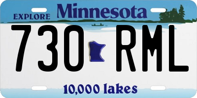 MN license plate 730RML