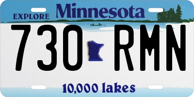MN license plate 730RMN