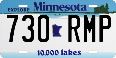 MN license plate 730RMP