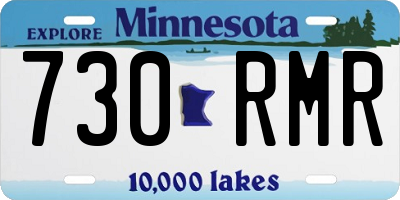 MN license plate 730RMR